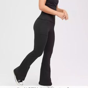 OFFLINE by Aerie The Hugger High Waisted Foldover Flare Legging Size L